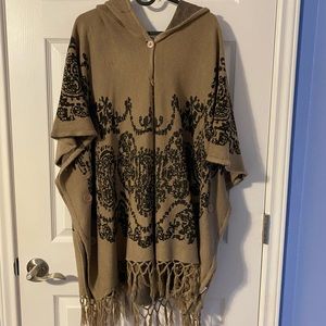 Brown poncho